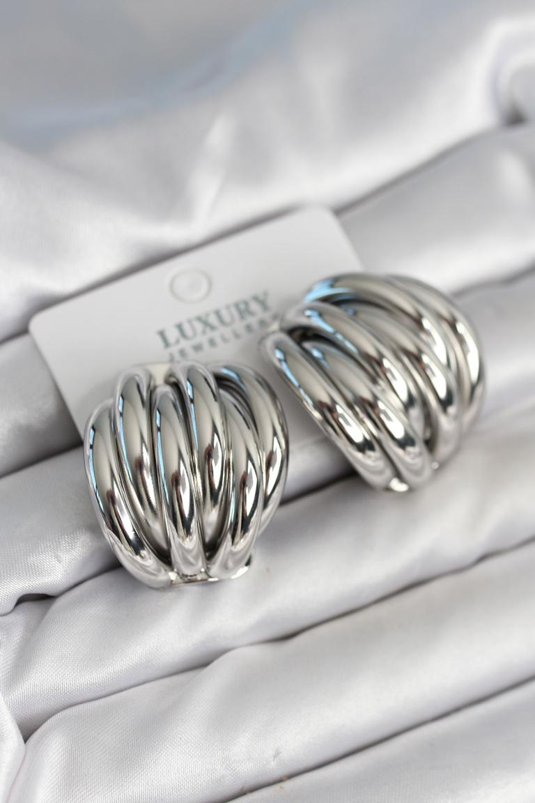 Vintage Burgu Silver Küpe