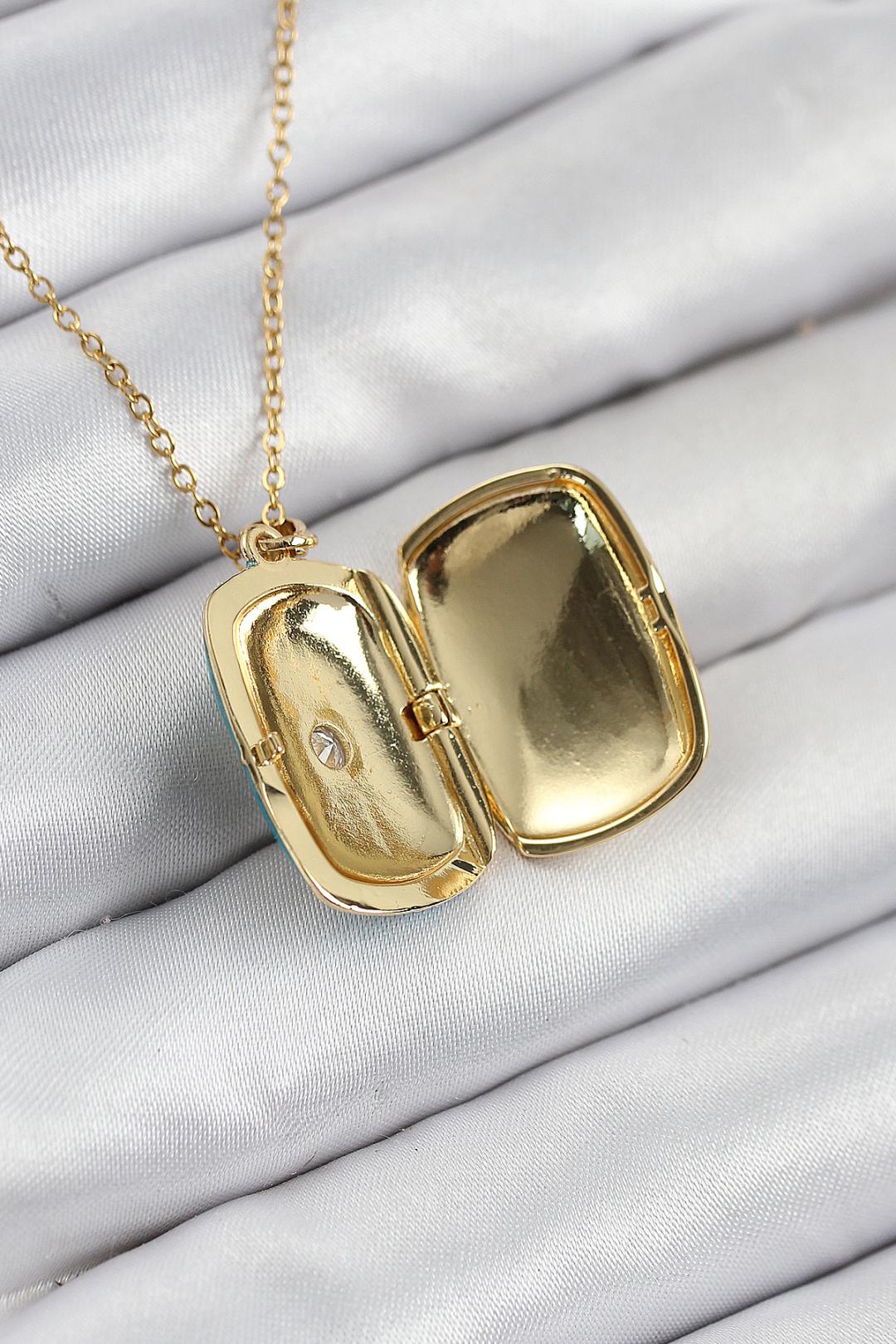 Aurora Turquoise Altın Kolye