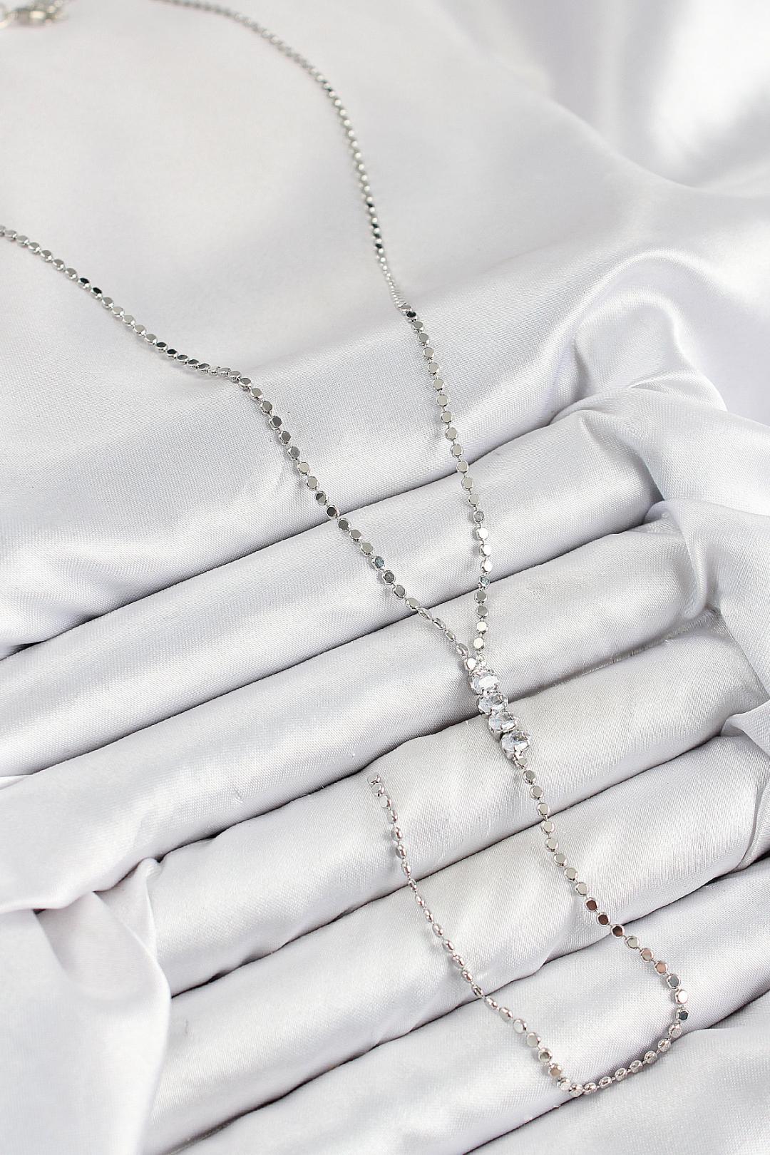 Crystal Drop Gümüş Kolye