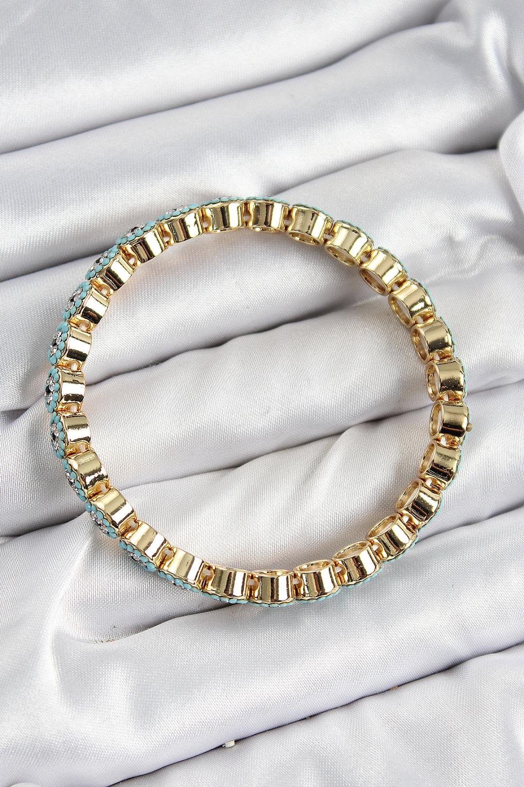 Turquoise Eye Altın Bilezik