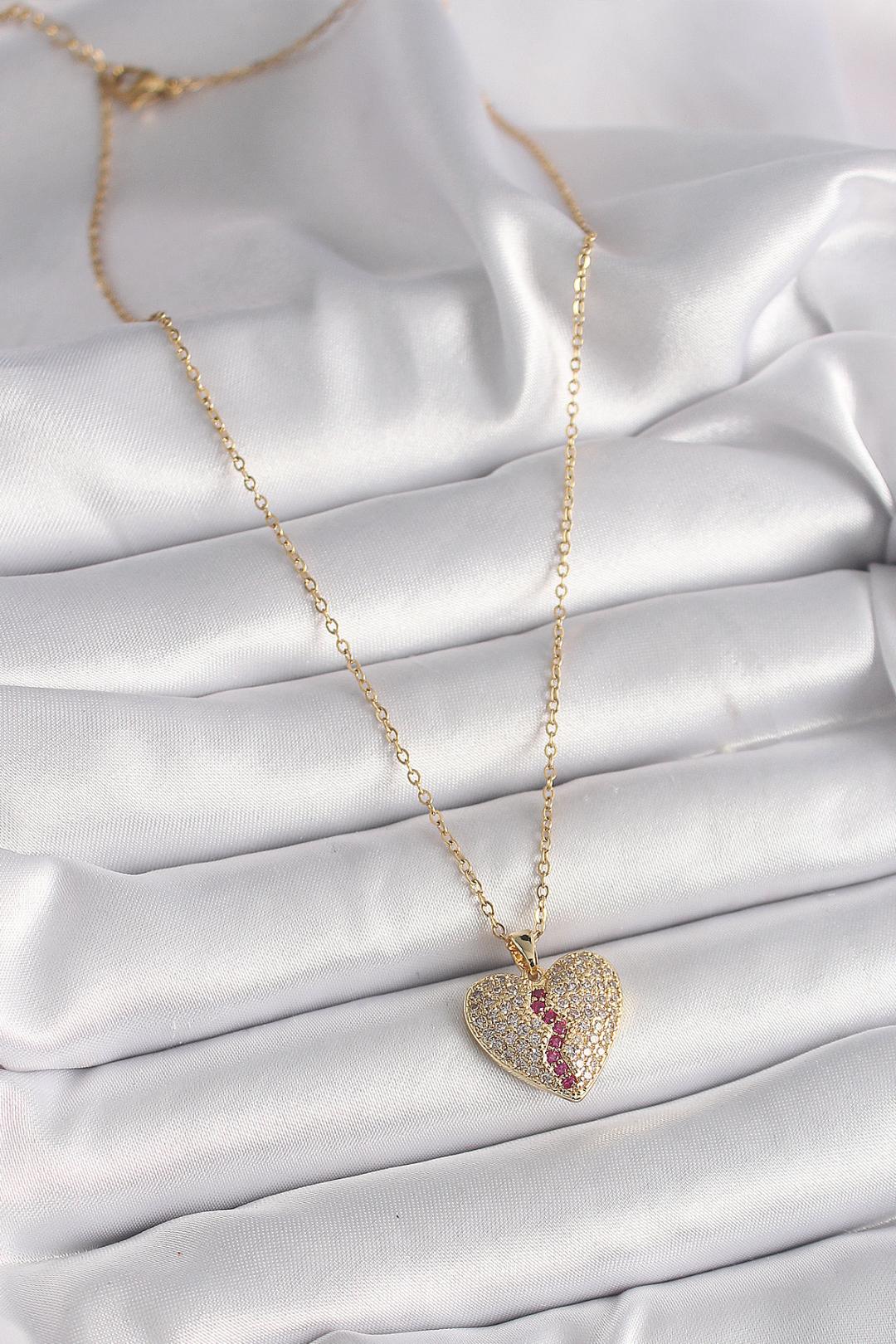 Golden Heartbeat Kolye