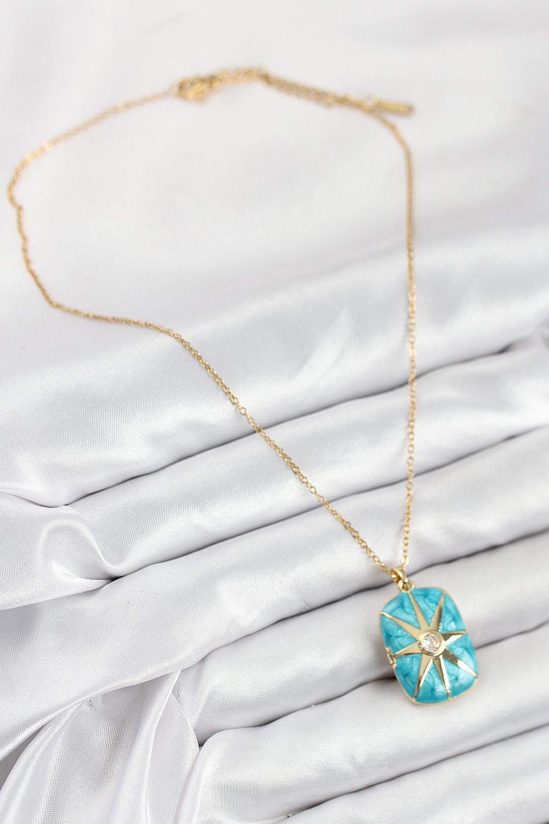 Aurora Turquoise Altın Kolye