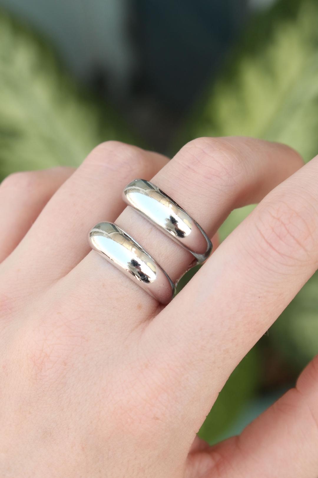 Duo Silver Yüzük