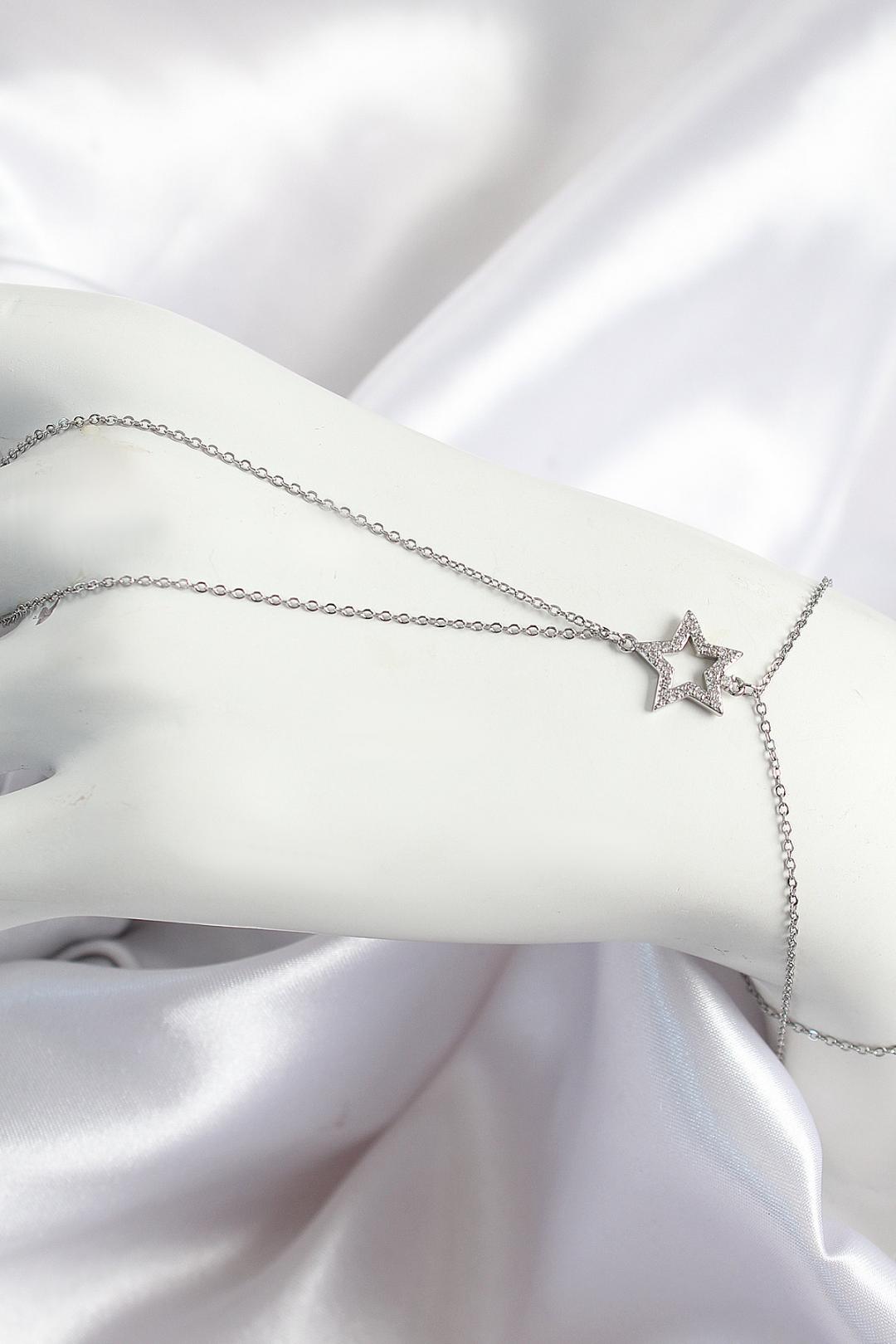 Stella Hand Chain Silver Şahmeran