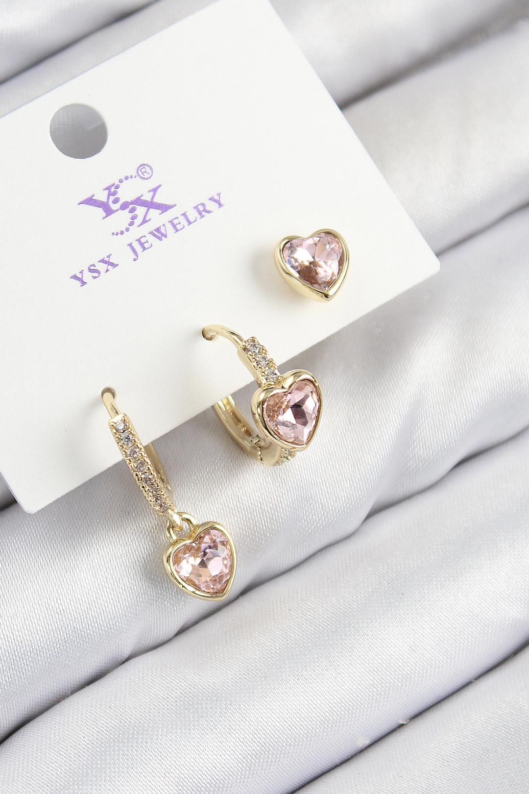 Pink Heart Elegance Küpe
