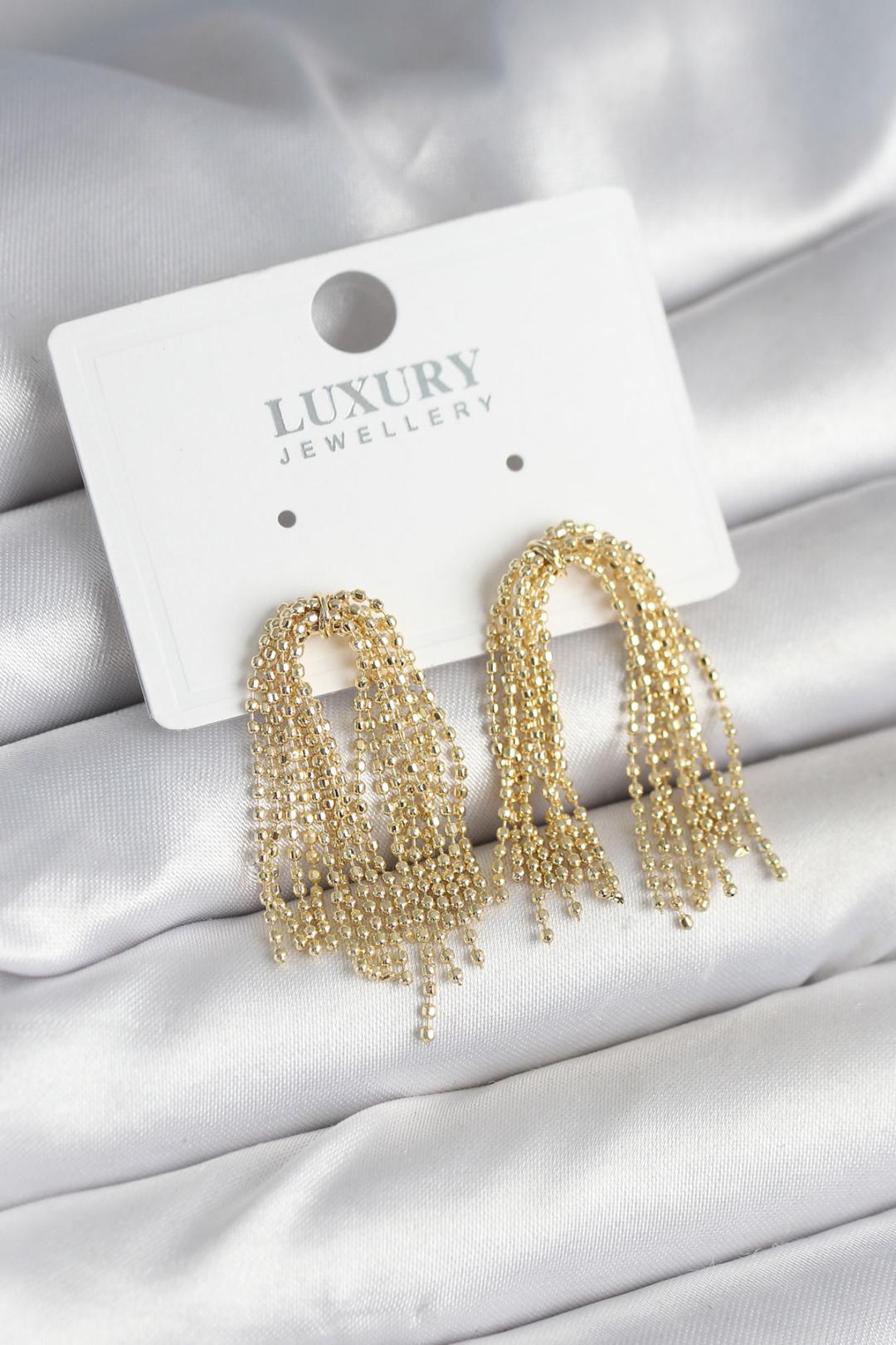 Gilded Waterfall Küpe