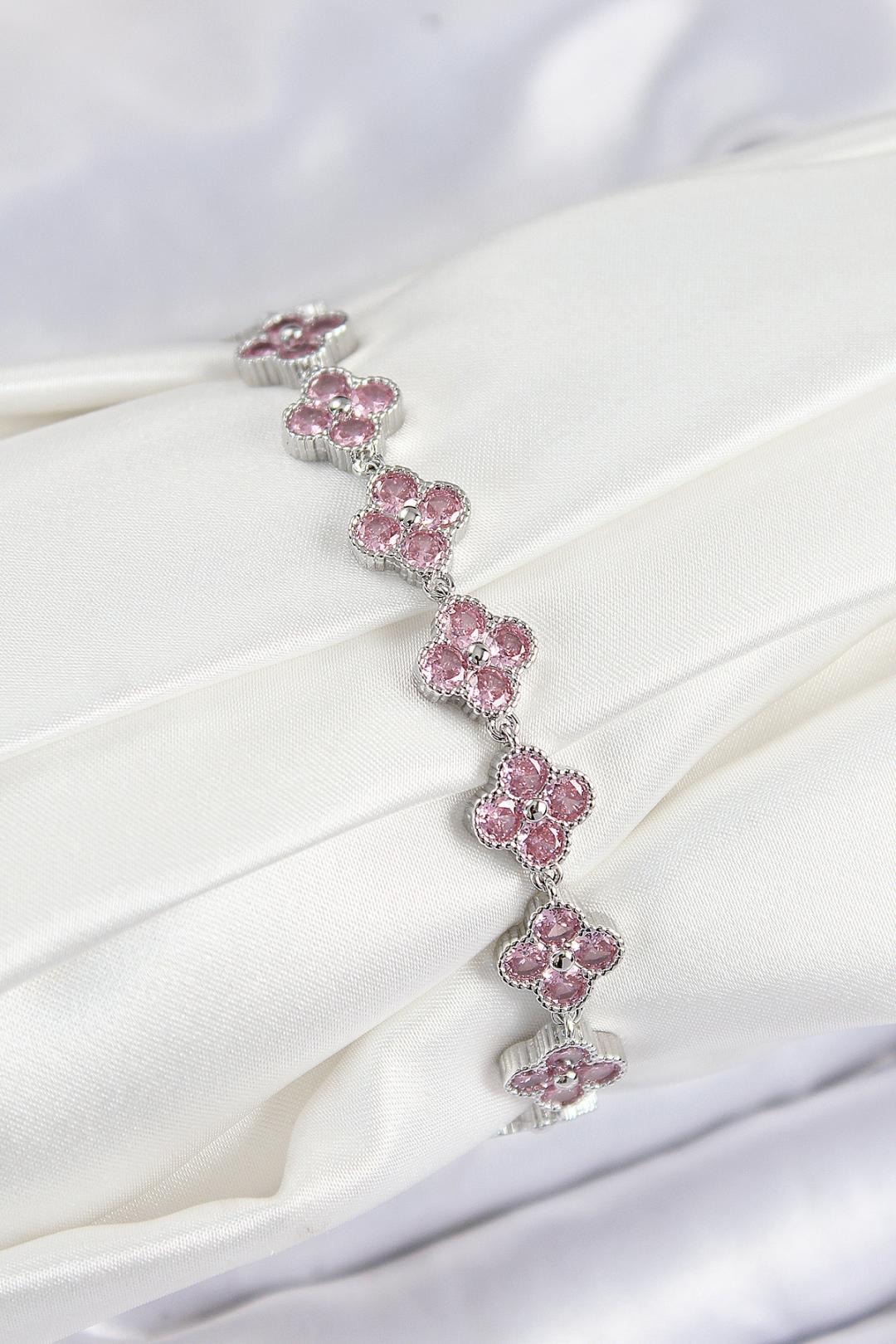 Rosé Clover Gümüş Bilezik