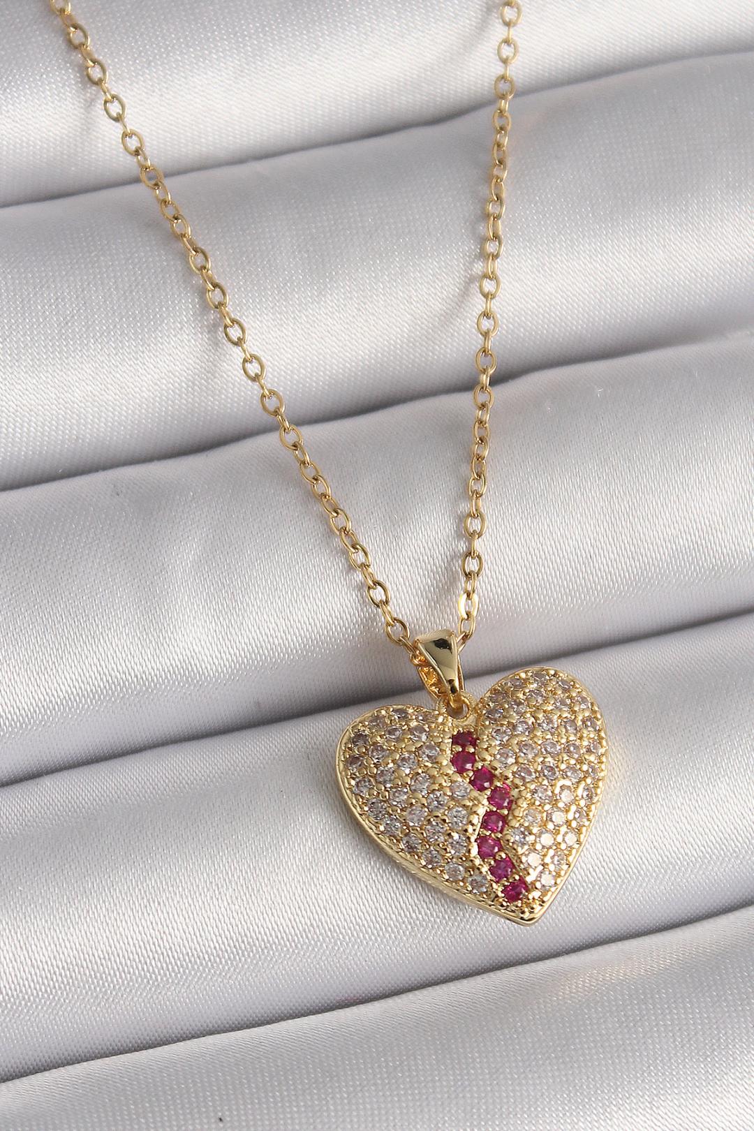 Golden Heartbeat Kolye